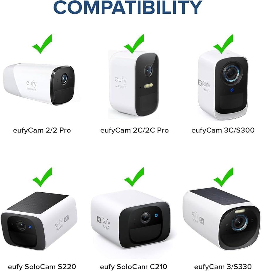 Amazon.com : 2Pack Wall Mount Compatible with eufyCam 2C/2C Pro, 2